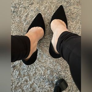 INC. international black suede pumps. From